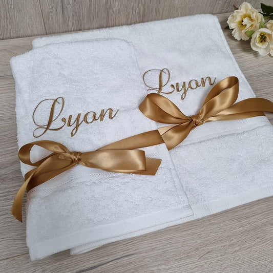 Personalised Embroidered Towel Sets