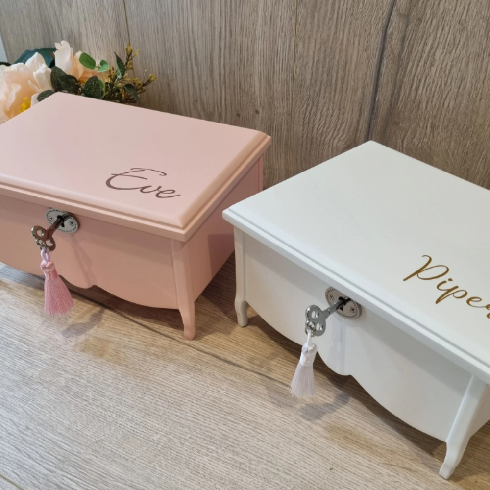 Pink Personalised Musical Ballerina Jewellery Box