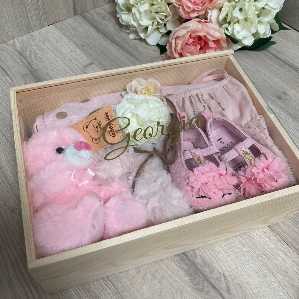 Medium Personalised Wooden Box with Acrylic Lid