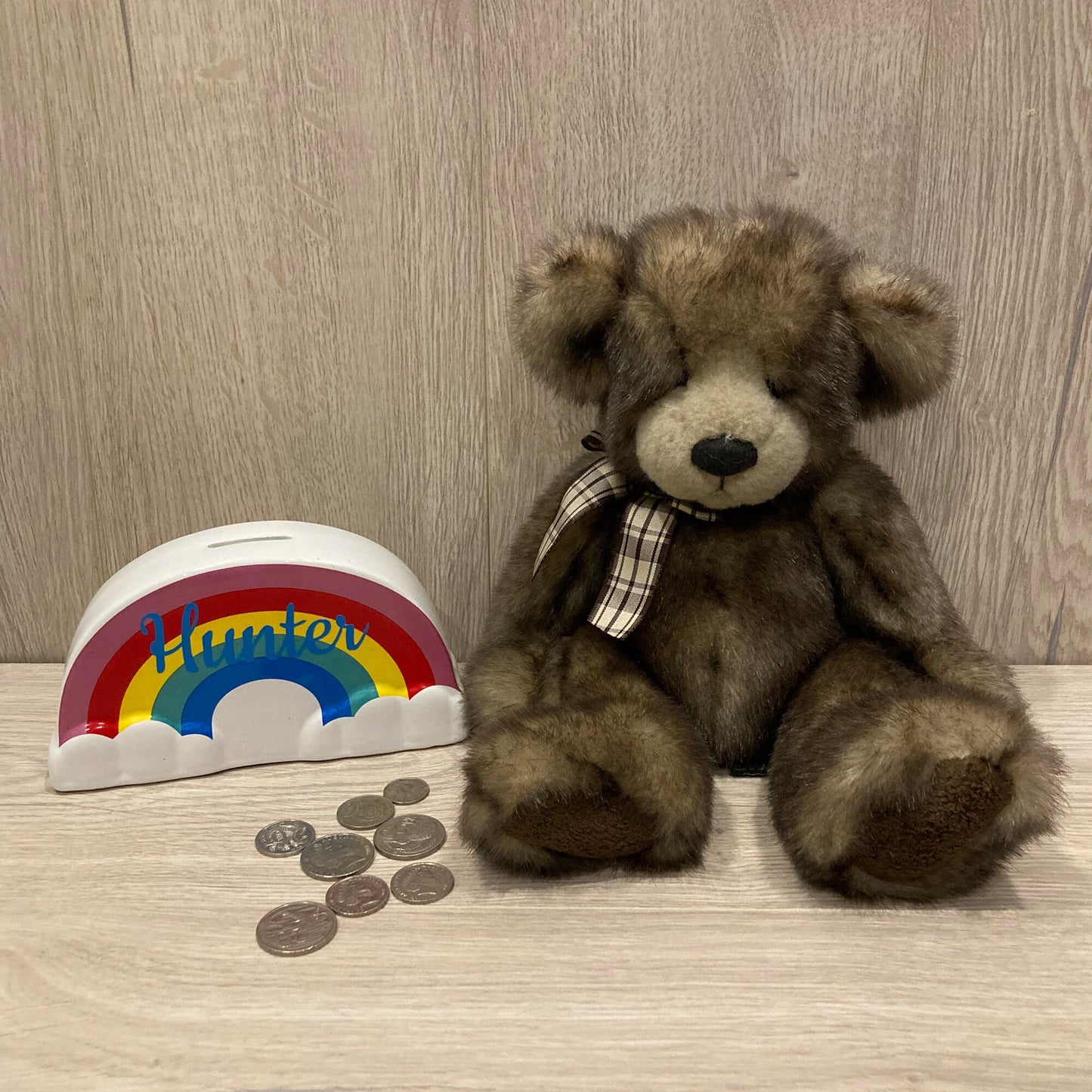 Personalised Ceramic Rainbow Money Box