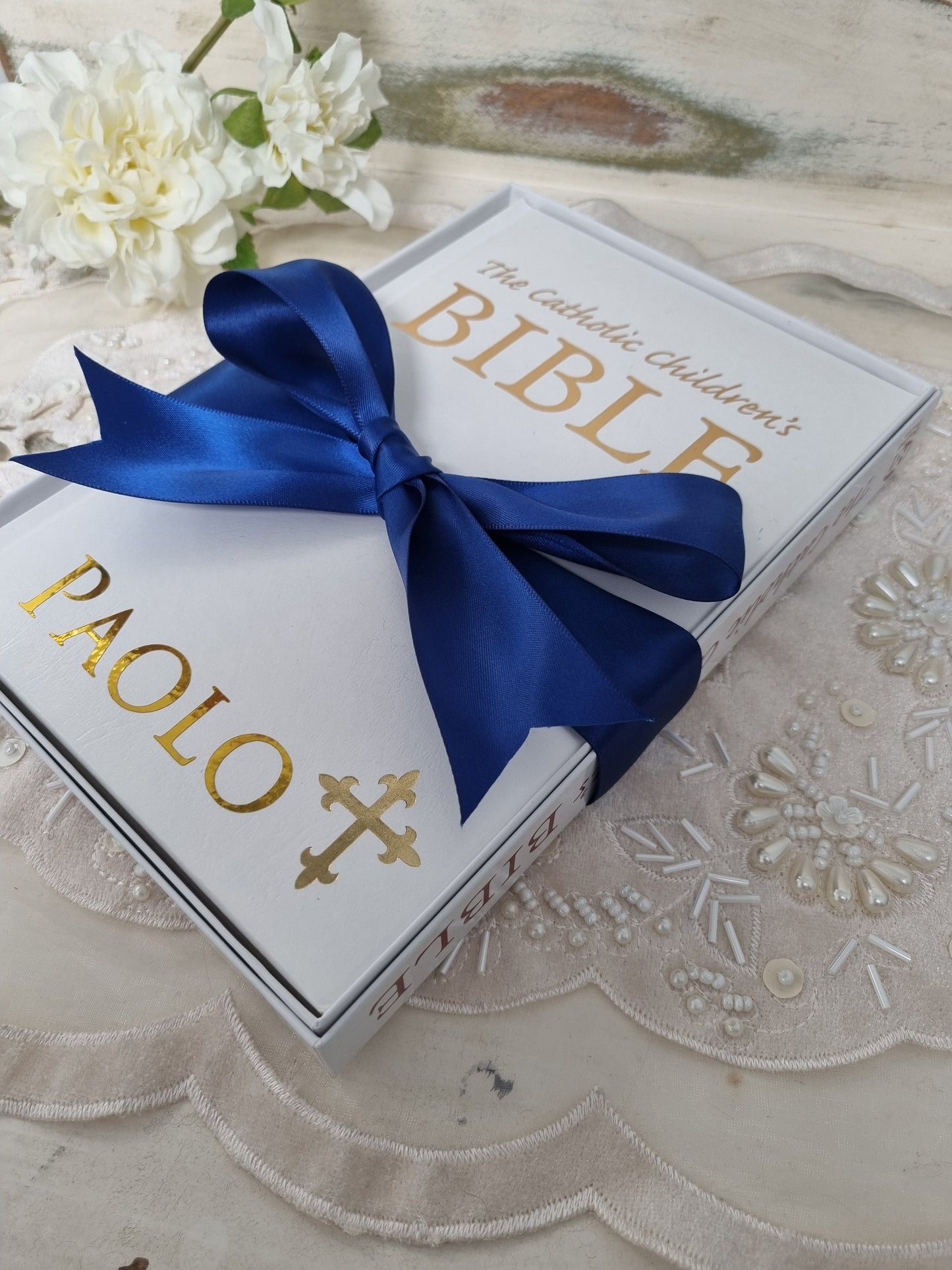 White Personalised "The Catholic Children's Bible"