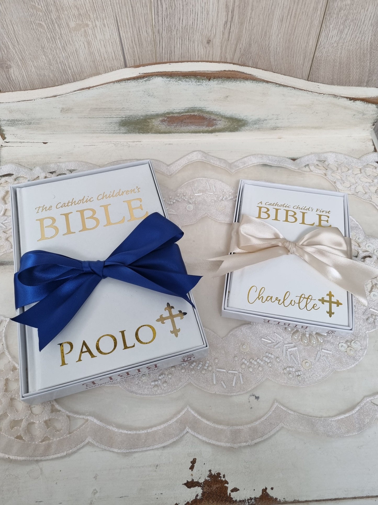 White Personalised "The Catholic Children's Bible"