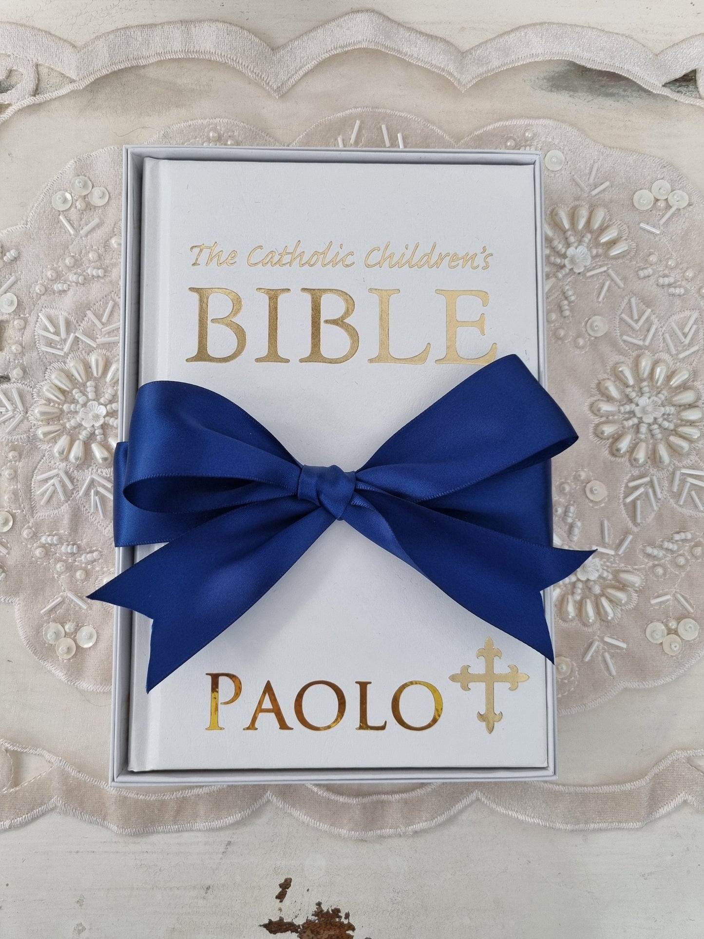 White Personalised "The Catholic Children's Bible"