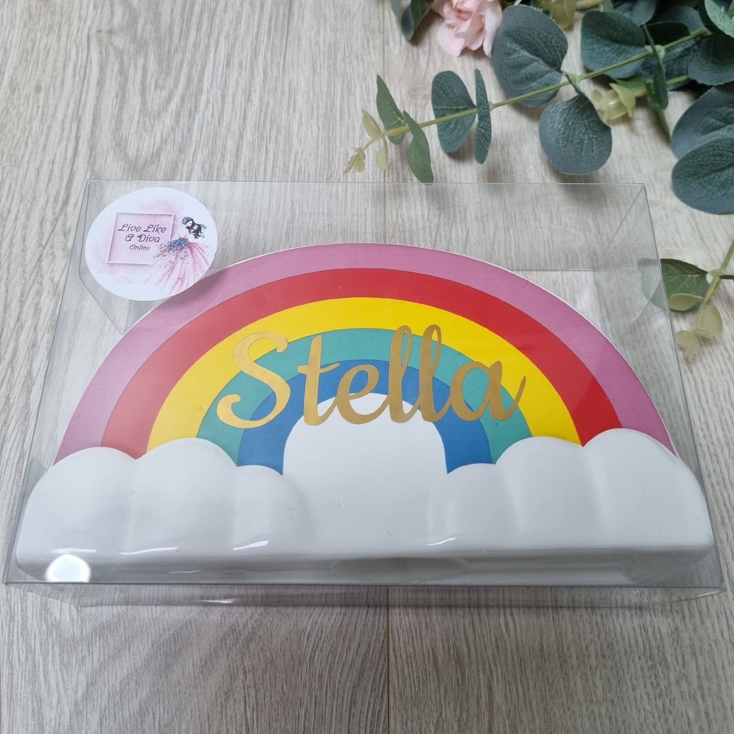 Personalised Ceramic Rainbow Money Box