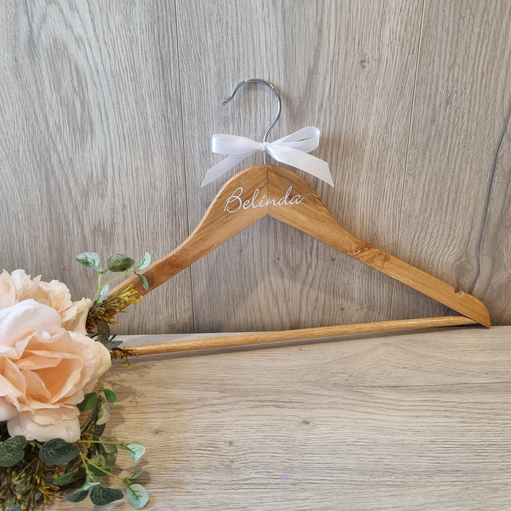 Personalised Adults Wooden Coat Hanger